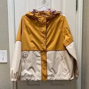 The GREAT X Eddie Bauer yellow tan rain Jacket windbreaker - large